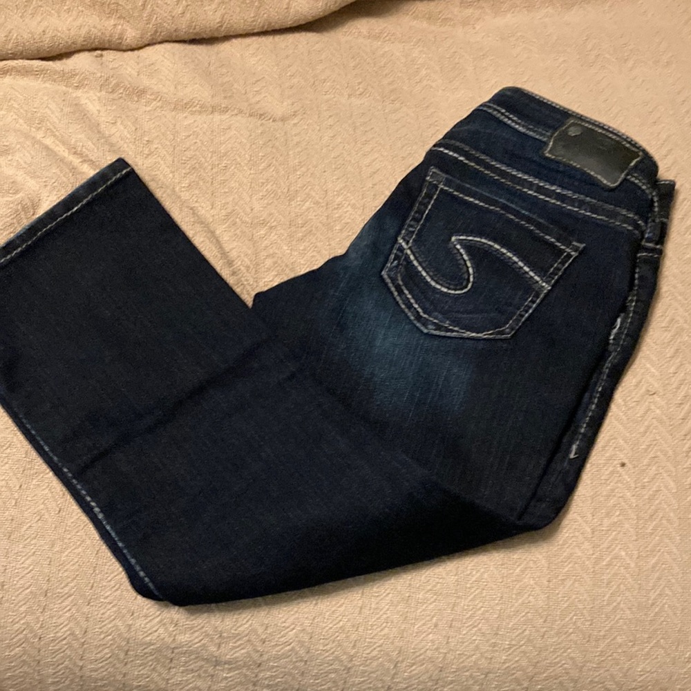 Silver aiko kick flare capris